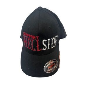 Flexfit Support Hell Side Hat Black NEW